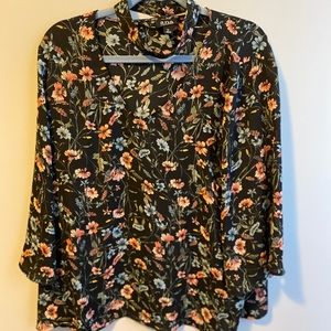 XL Floral Choker Top